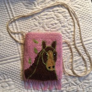 Epona beaded horse coin purse
